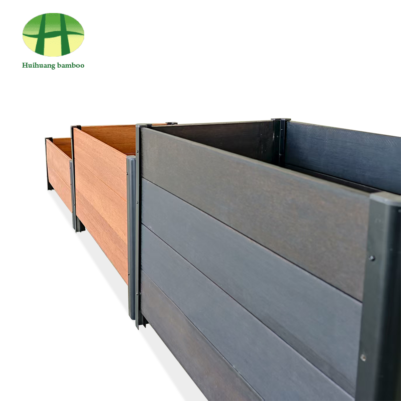 Utomhus väderbeständigt bambu planter komposit trä planteringslåda