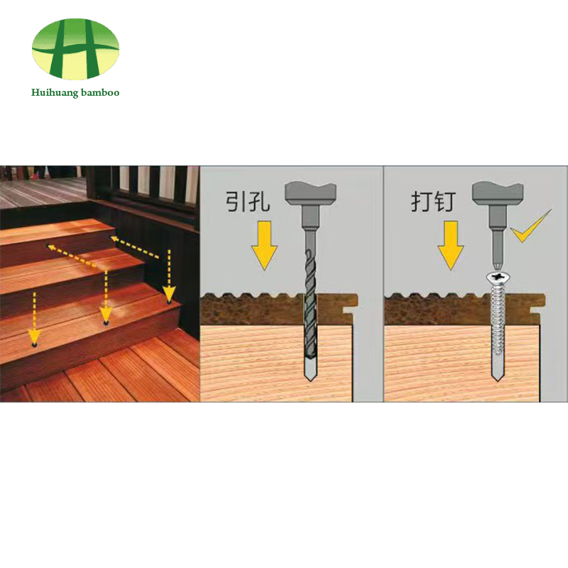 Explicit spikskarvning av tunga bambugolv