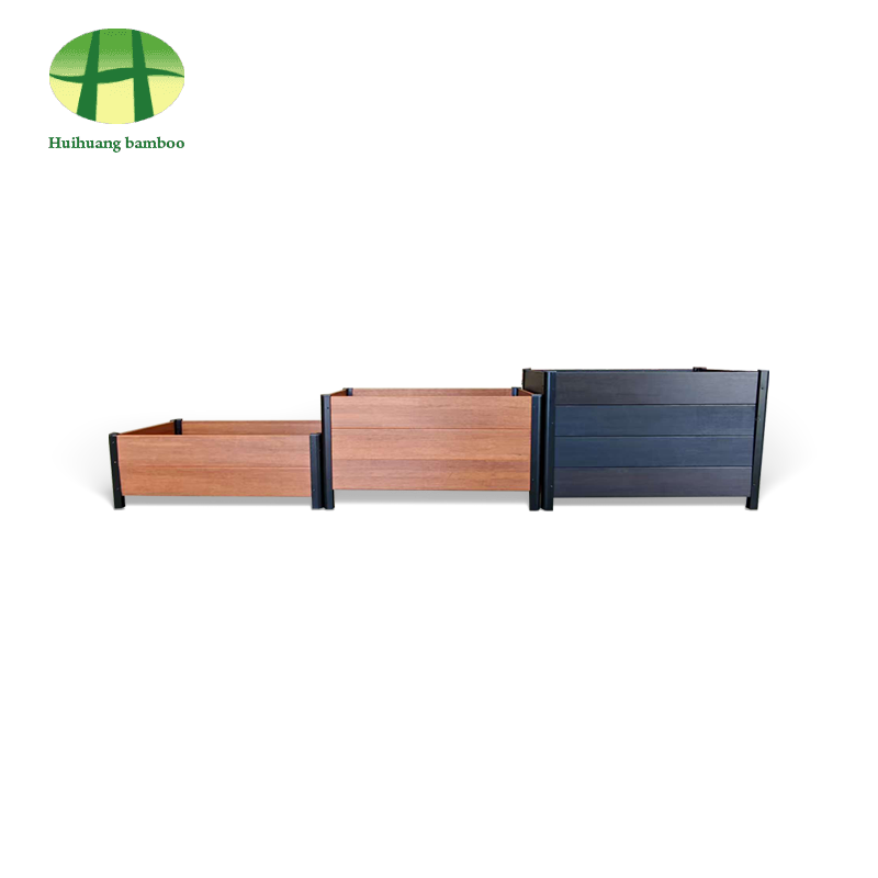 Utomhus väderbeständigt bambu planter komposit trä planteringslåda