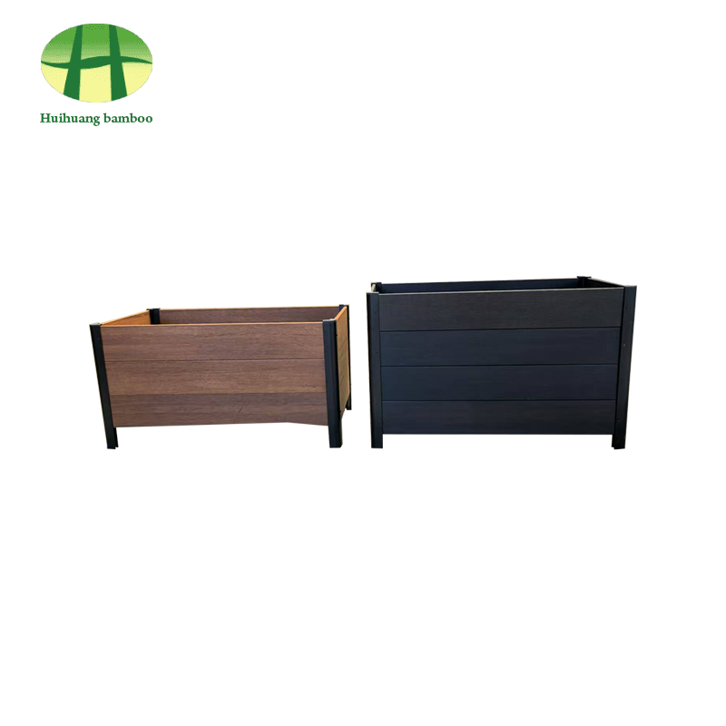 Utomhus väderbeständigt bambu planter komposit trä planteringslåda